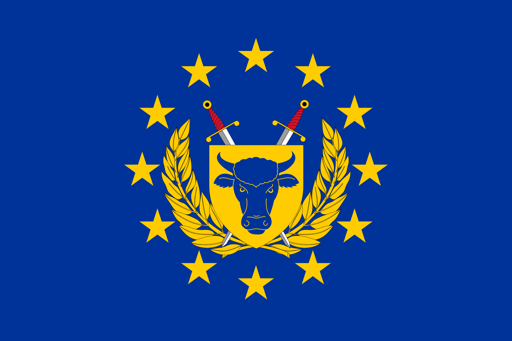 <i>European Army Flag, Image Source: <a href='https://www.google.com/url?sa=i&source=images&cd=&cad=rja&uact=8&ved=2ahUKEwjKzvXrkevfAhVJHqwKHZ8TCAcQjhx6BAgBEAM&url=https%3A%2F%2Fcommons.wikimedia.org%2Fwiki%2FFile%3AEuropean_Army_Flag.svg&psig=AOvVaw1IoscJR_GgXljAbtR7iItk&ust=1547482003572039'>Wikimedia Commons</a></i>